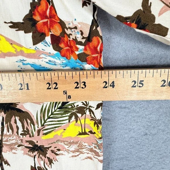 Barefoot In Paradise Shirt Adult Medium Floral Toucan Hawaiian Camp Tropical Men - Picture 8 of 12